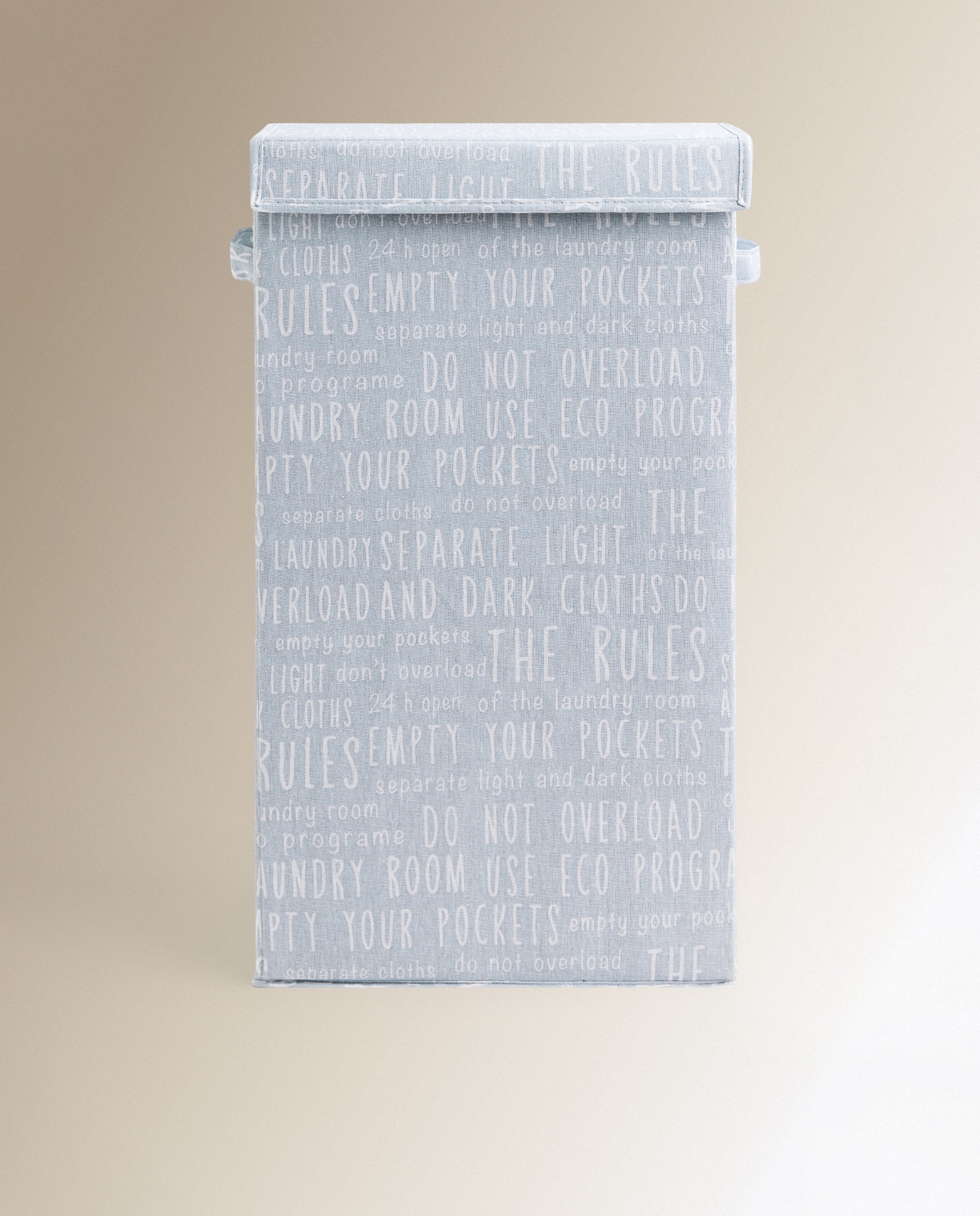 Imagem 0 de Cesto de Roupa Dobrável Slim Letras Textur