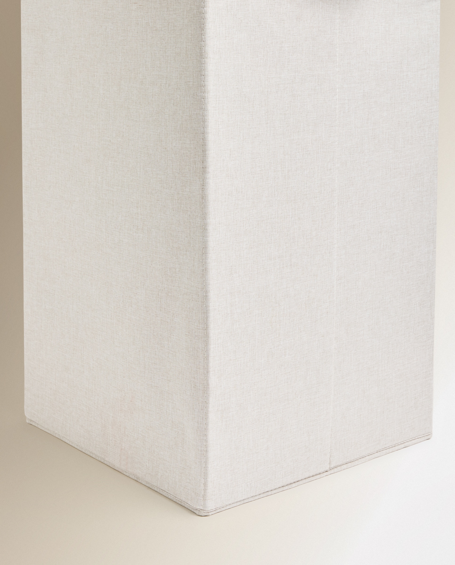 Cesto de Roupa Dobrável Liso Textur Bege-3