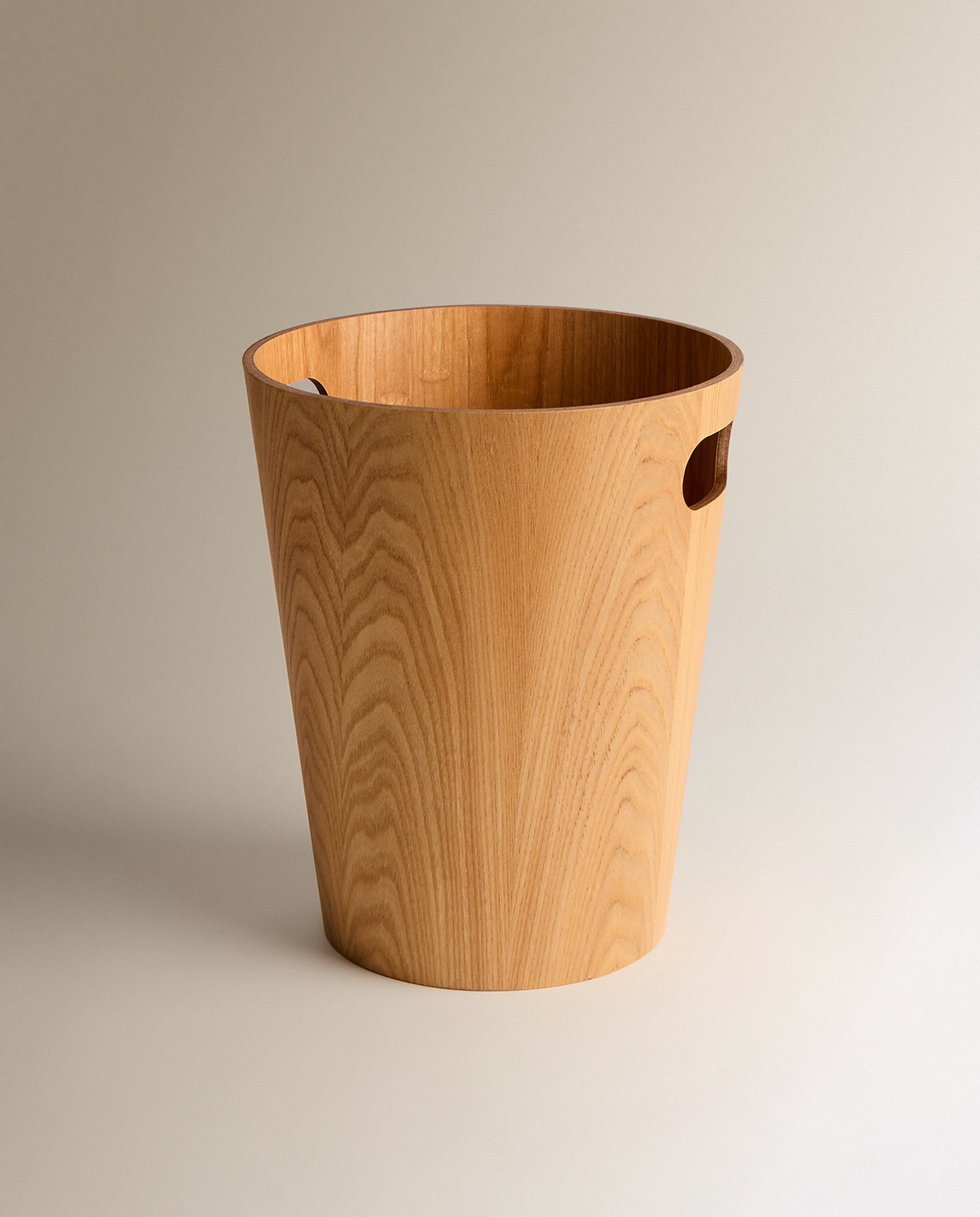 Balde do Lixo de Escritório em Madeira Natural-1