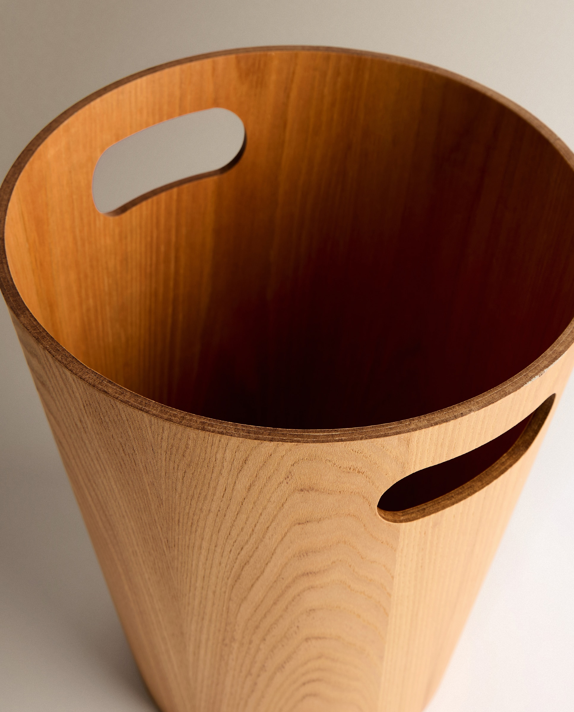 Balde do Lixo de Escritório em Madeira Natural-3