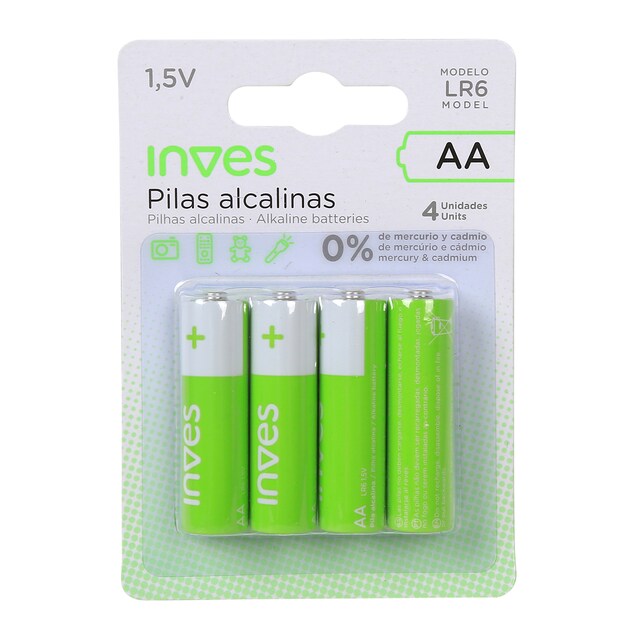 Blister pilas AA LR06 Inves