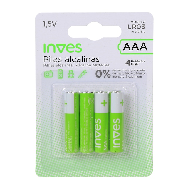 Blister pilas AAA LR03 Inves