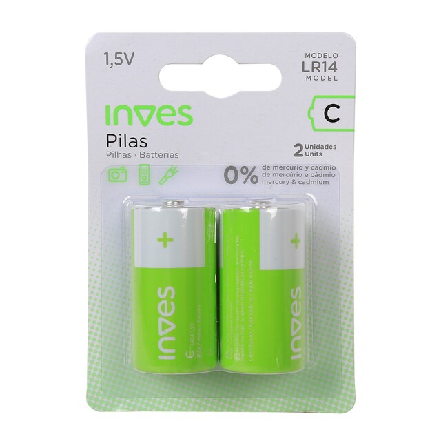Blister pilas C LR14 Inves