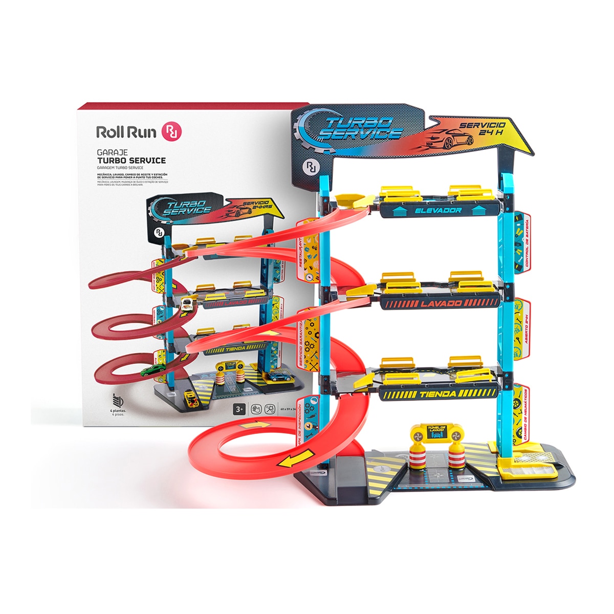 Roll Run – Parking garaje de 4 plantas con elevador Turbo Service Roll Run.