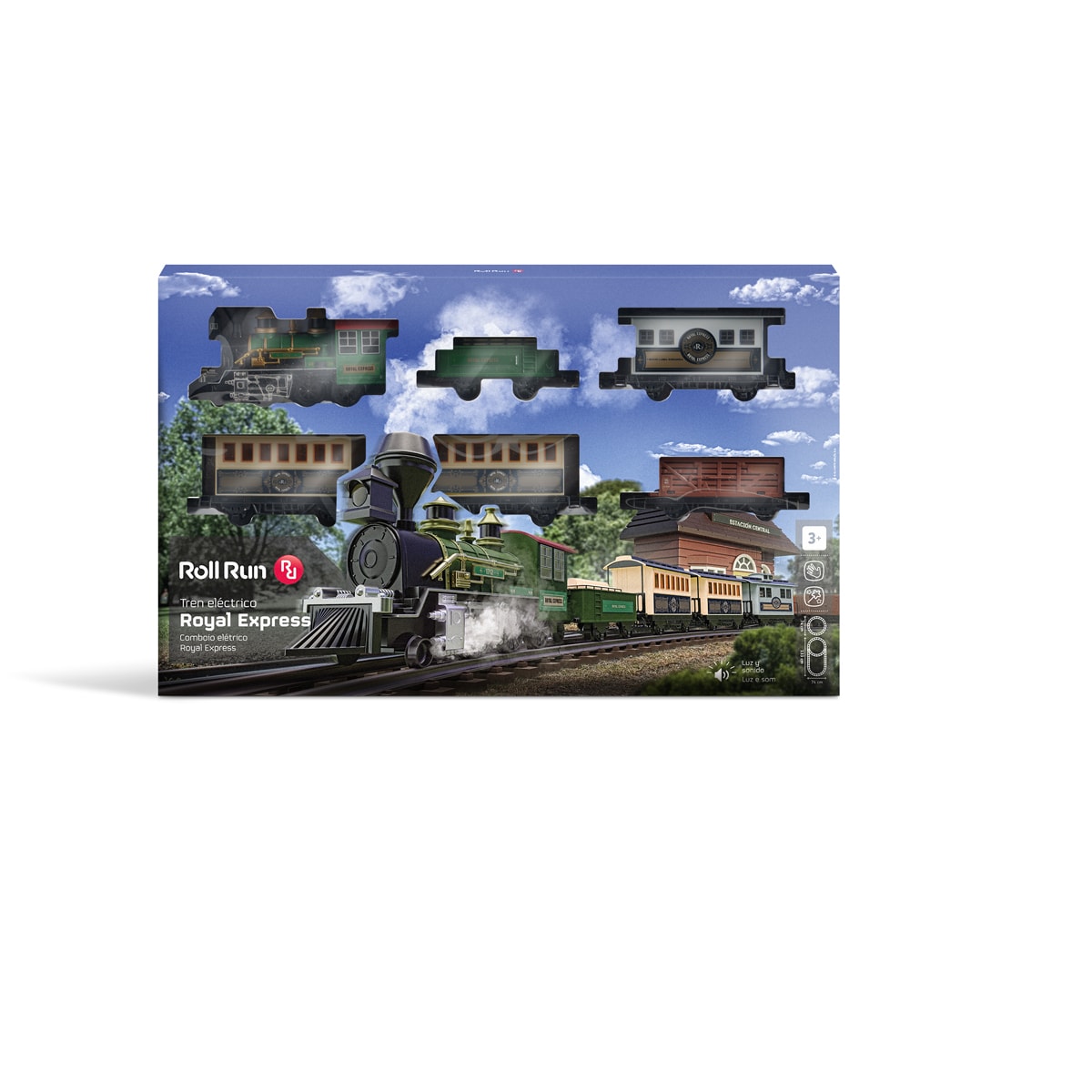 Tren eléctrico con luz y sonido real Royal Express RollRun 5