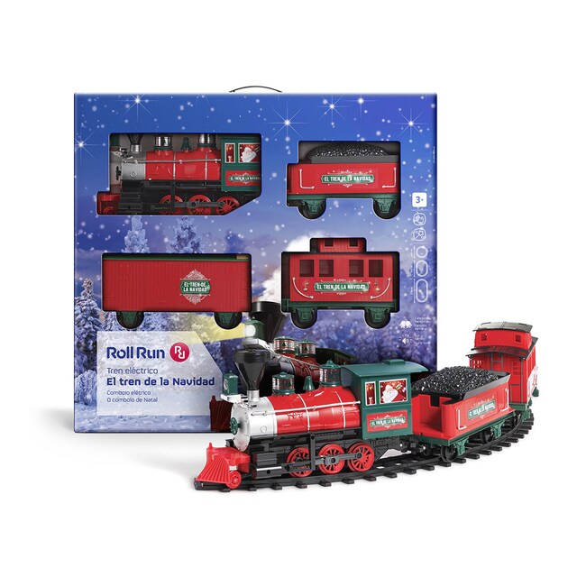 Imagen 0 de Tren eléctrico con luz y sonido real El tren de la Navidad Roll Run