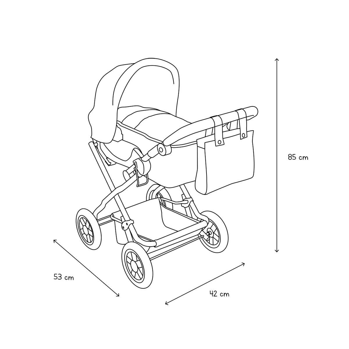 Carrinho de Bebé Azul Escuro 7