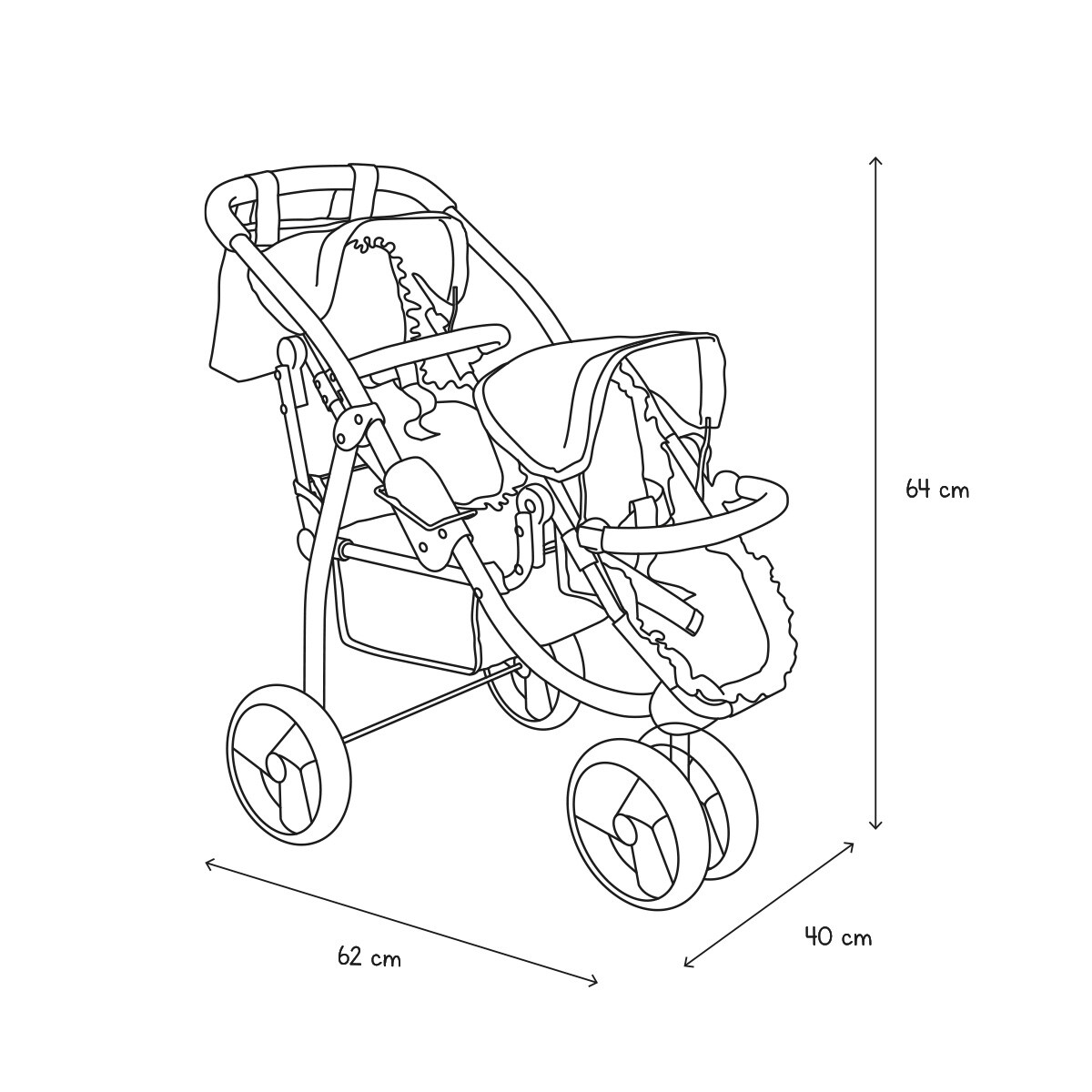 Silla gemelar para muñecos bebé El Corte Inglés 6