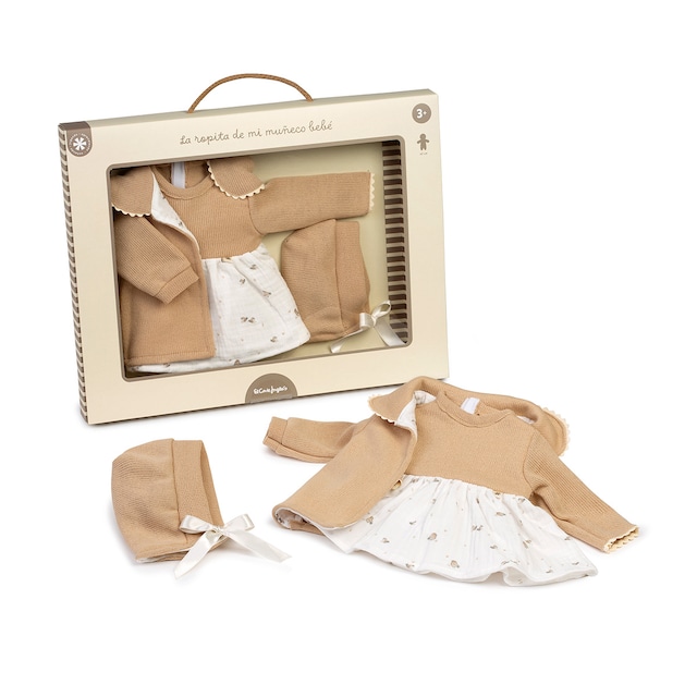 Imagen 0 de La ropita de mi muñeco Bebé Conjunto beige El Corte Inglés