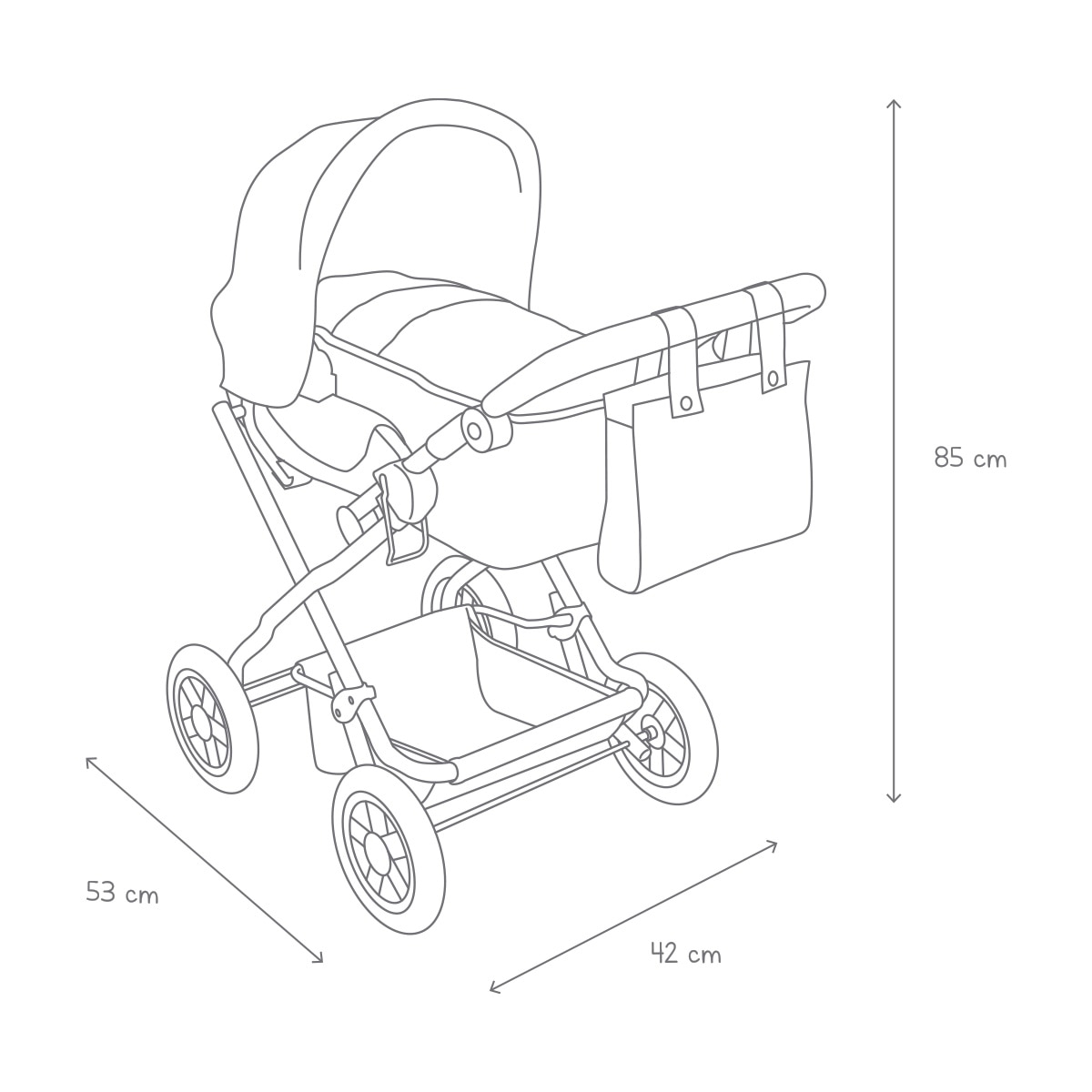 Carrito tres en uno  para muñeco bebé  El Corte Inglés 6