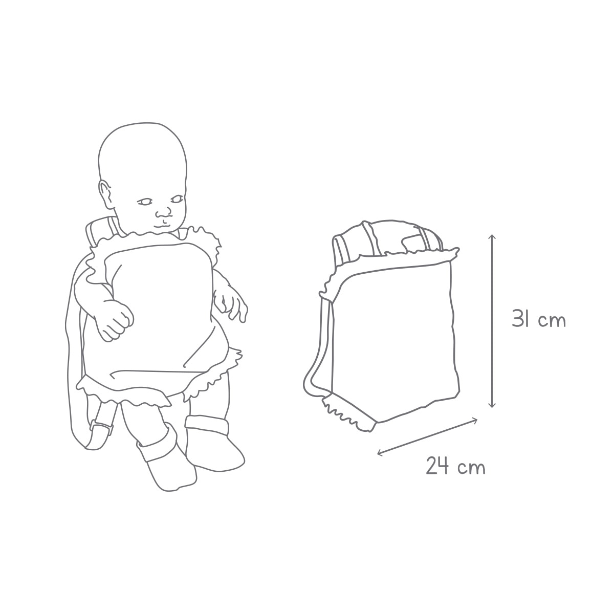 Mochila portabebé para muñeco bebé El Corte Inglés 3