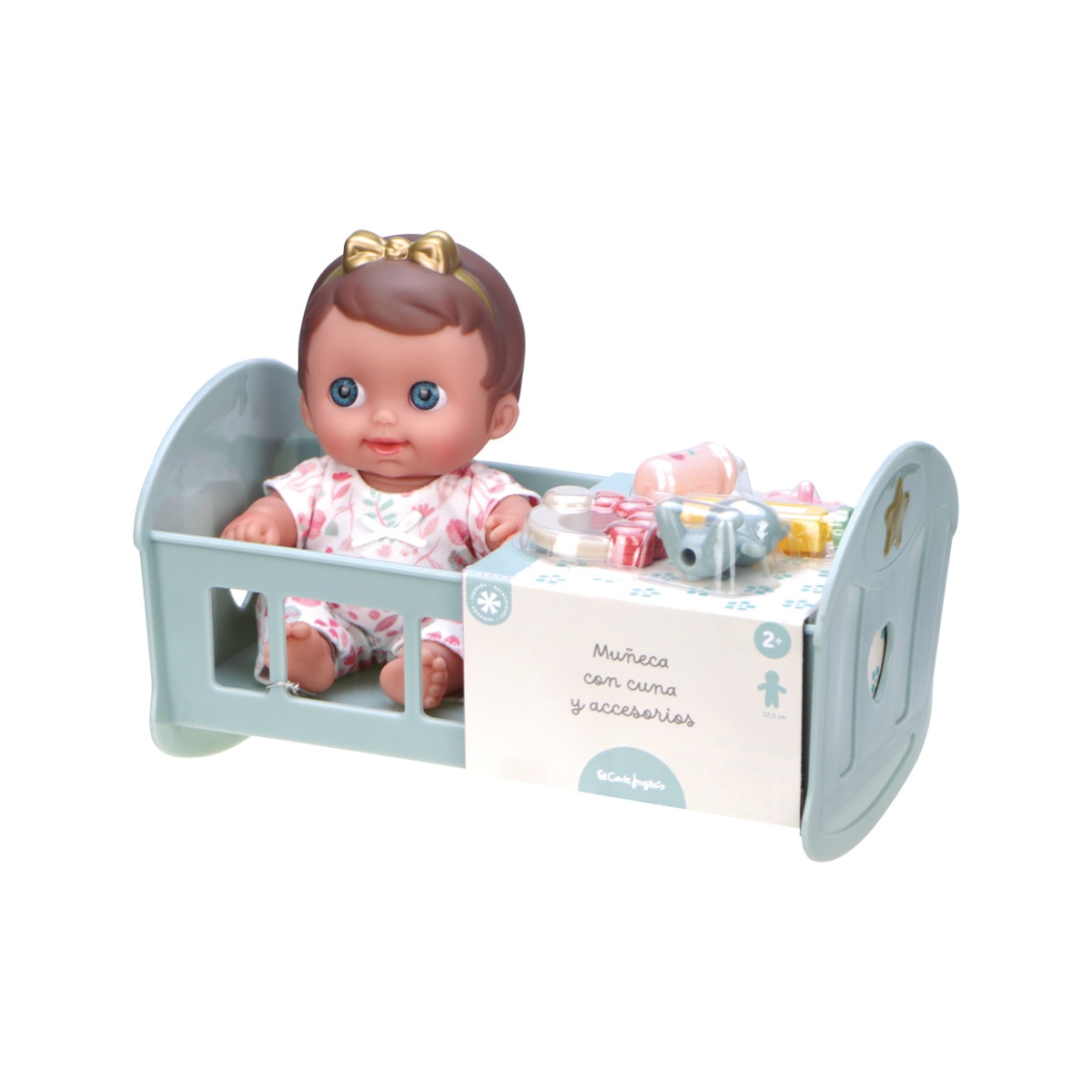 Muñeca con cuna y accesorios El Corte Inglés 3