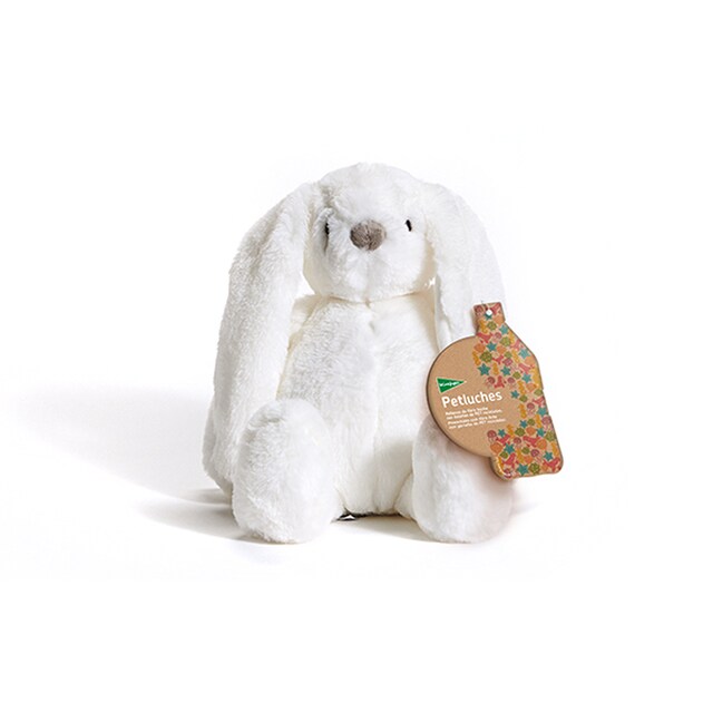 Conejo blanco de peluche sostenible 30 cm El Corte Inglés