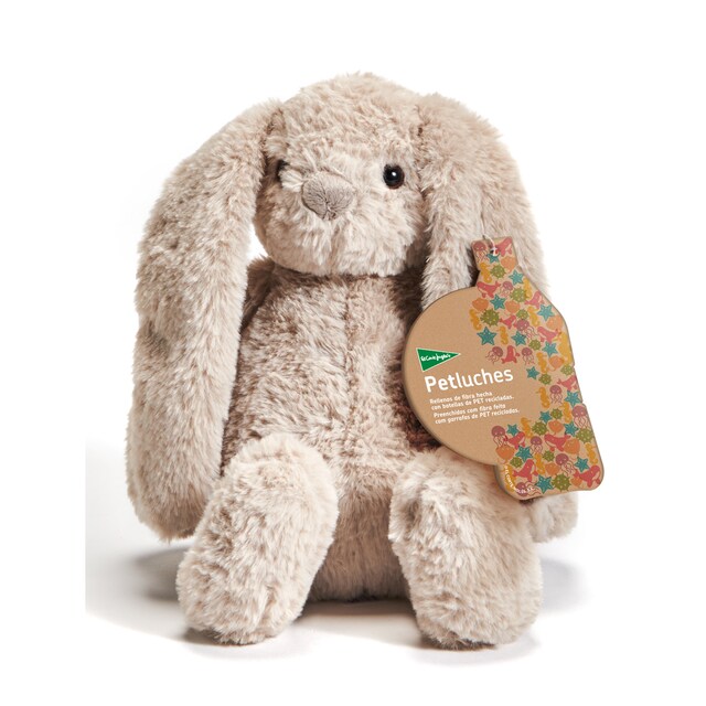 Conejo gris de peluche sostenible 30 cm El Corte Inglés