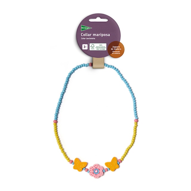 Imagen 0 de Collar mariposa de madera sostenible