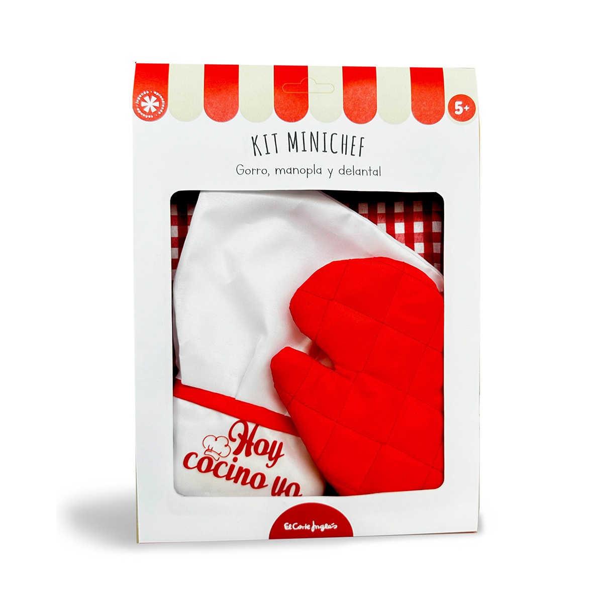 Set de cocinero con delantal, gorro y manopla Kit minichef El Corte Inglés 2