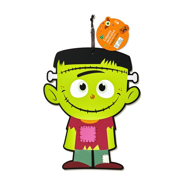 Imagem 0 de Enfeite de Pendurar de Madeira Sustentável Frankenstein Feliz Halloween El Corte Inglés