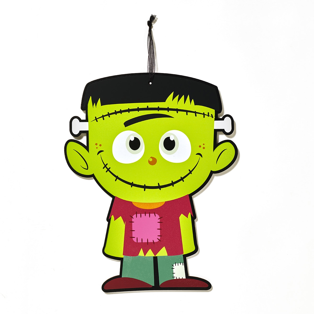 Colgante de madera sostenible Frankenstein Feliz Halloween El Corte Inglés 2