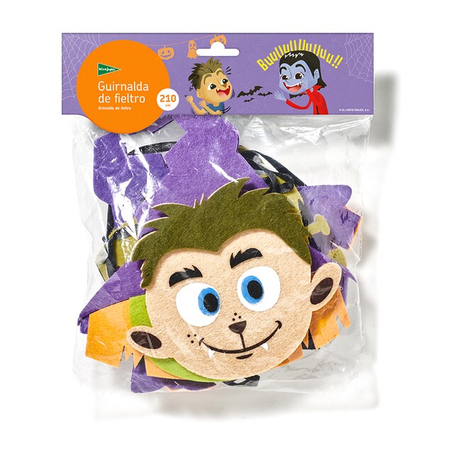 Guirnalda de fieltro Personajes Feliz Halloween 210 cm El Corte Inglés