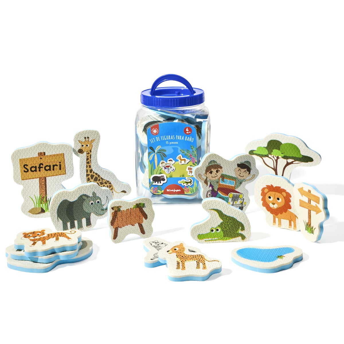 Imagen 0 de Juguete de baño Animales flotantes y adherentes 15 pzas. El Corte Inglés