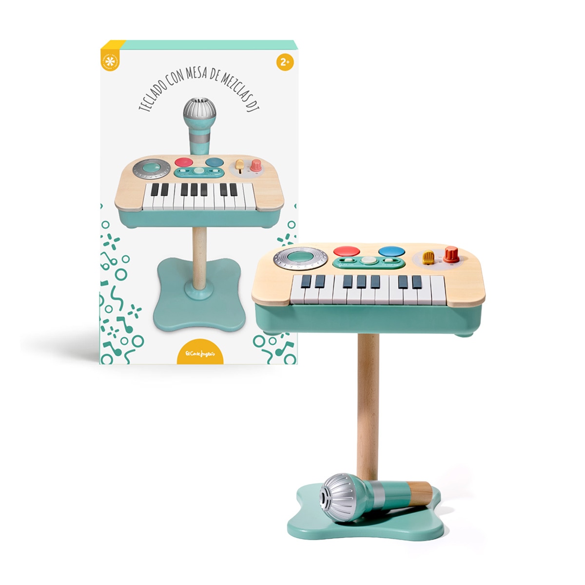 El Corte Inglés – Teclado con mesa de mezclas Dj de madera El Corte Inglés.