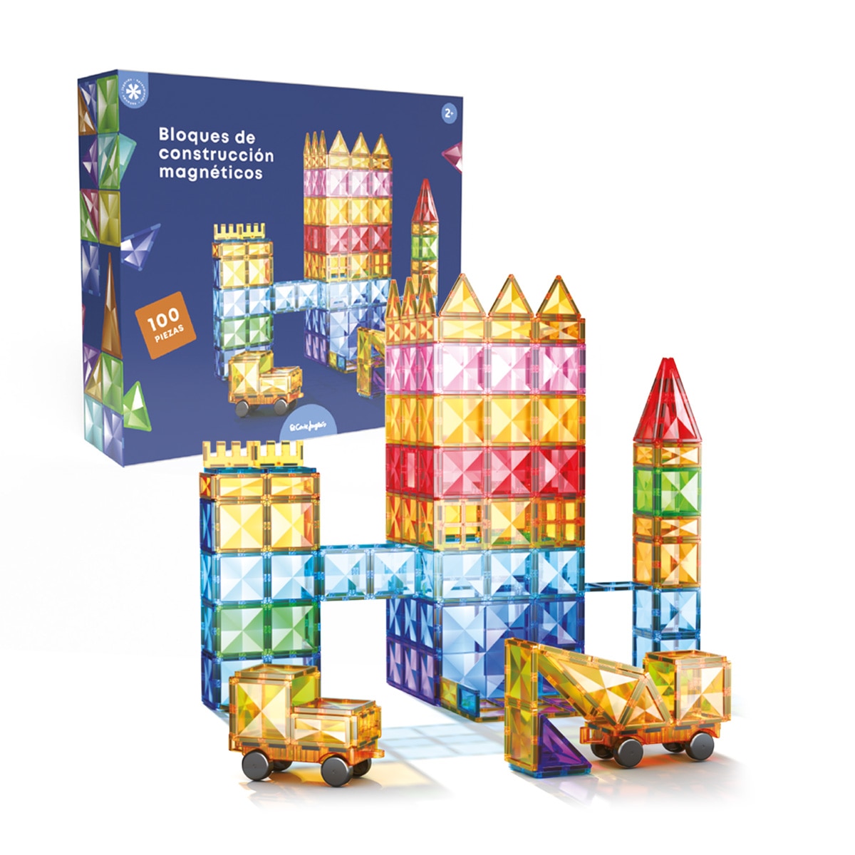 El Corte Inglés – Bloques de construcción magnéticos traslúcidos 100 piezas El Corte Inglés.