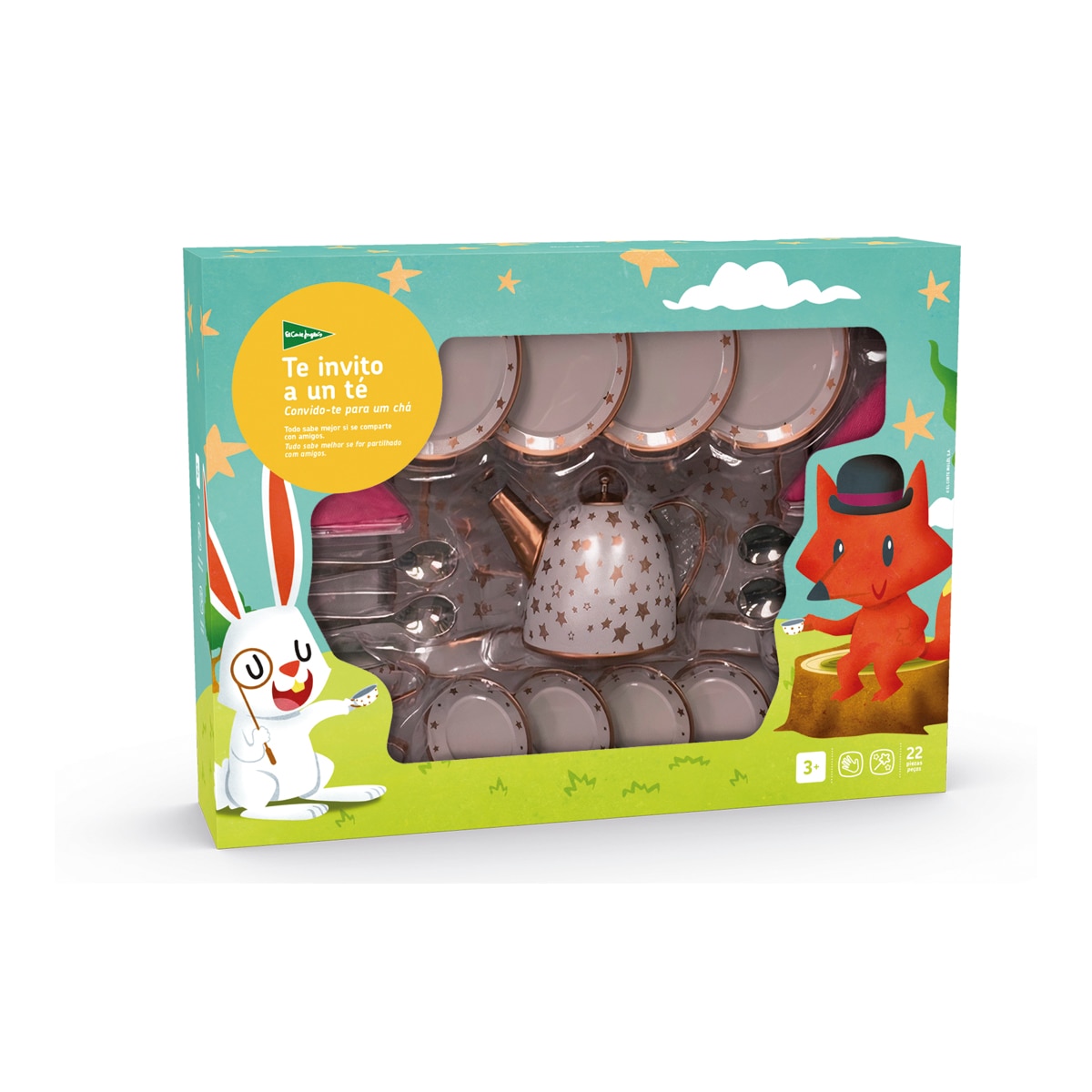 Juego de té metálico  22 piezas El Corte Inglés 2