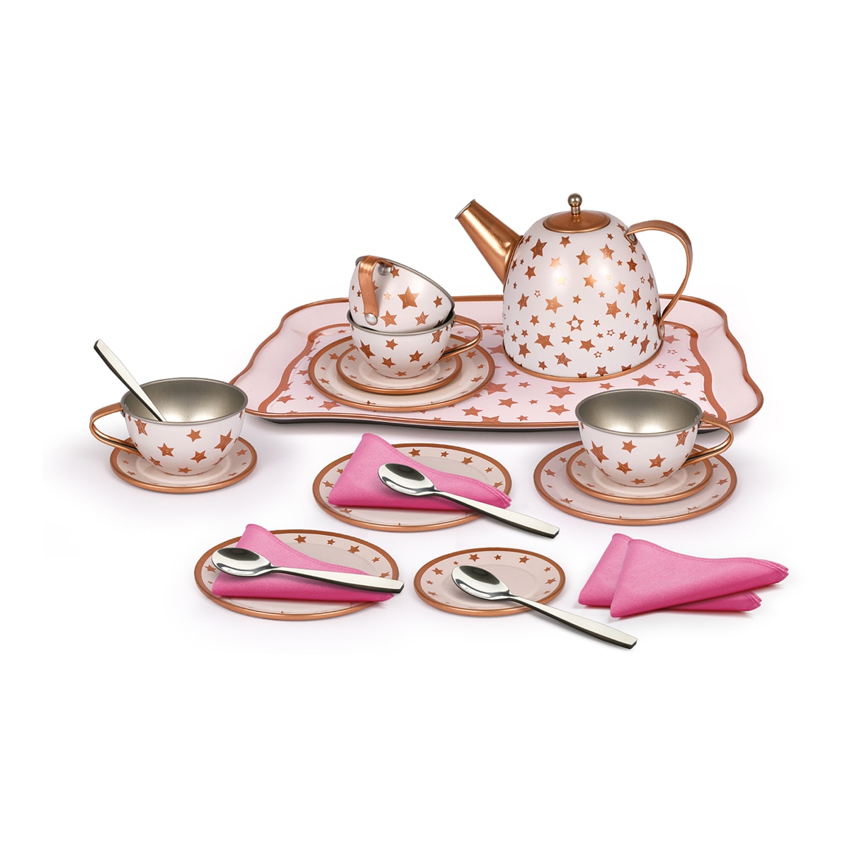 Juego de té metálico  22 piezas El Corte Inglés 3