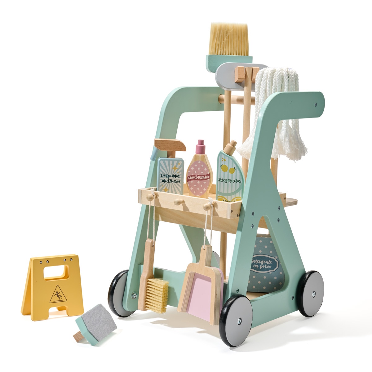 Carrito de limpieza de madera El Corte Inglés 2
