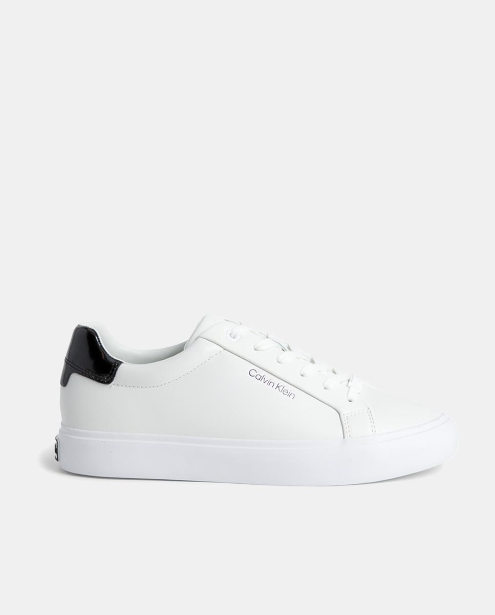 Zapatillas de mujer en piel - Calvin Klein - Blanco Blanco-1