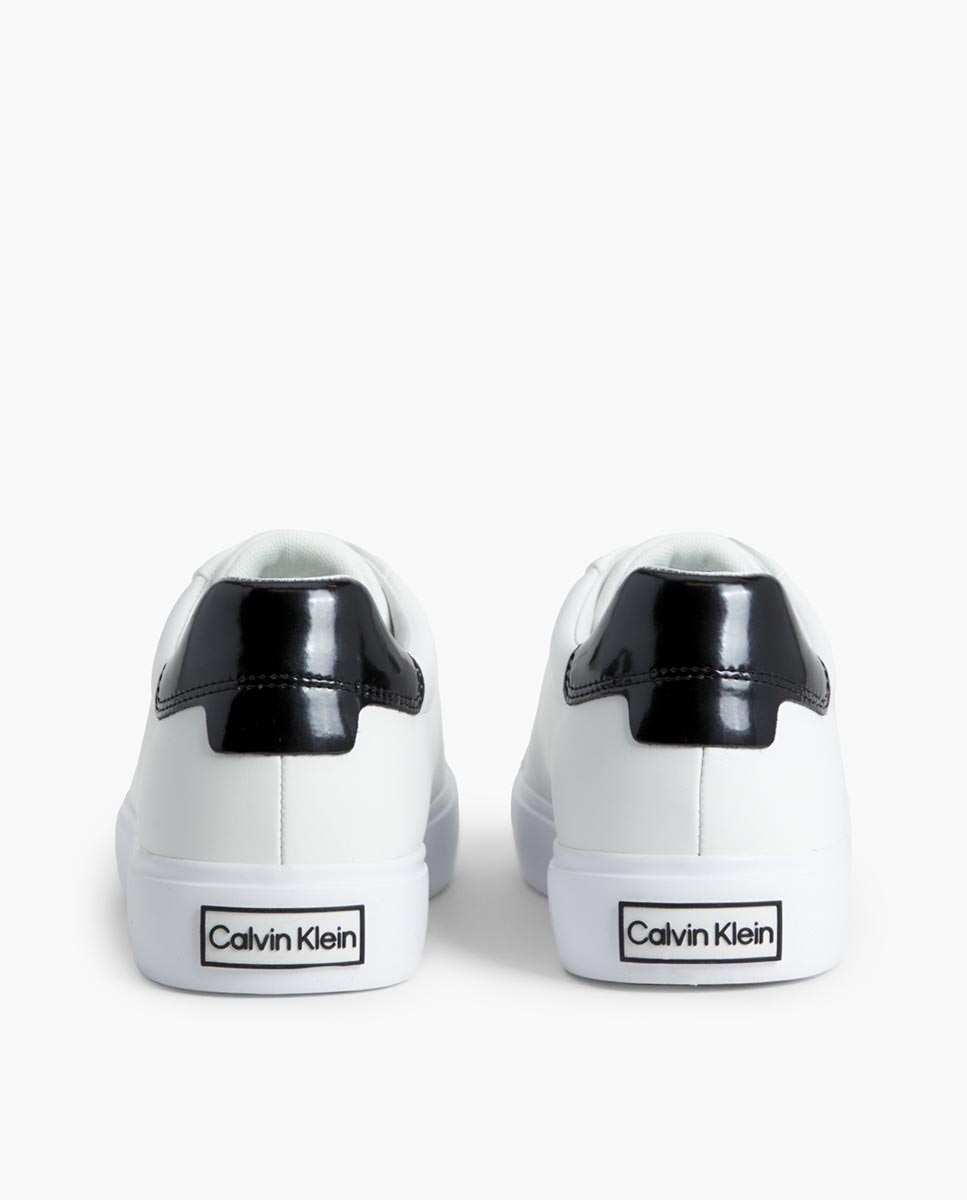 Zapatillas de mujer en piel - Calvin Klein - Blanco Blanco-4