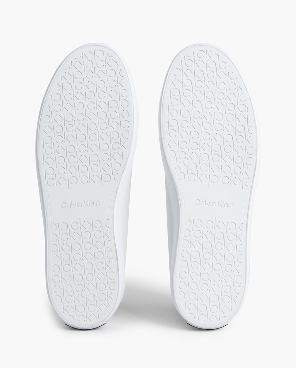 Zapatillas de mujer en piel - Calvin Klein - Blanco Blanco-5