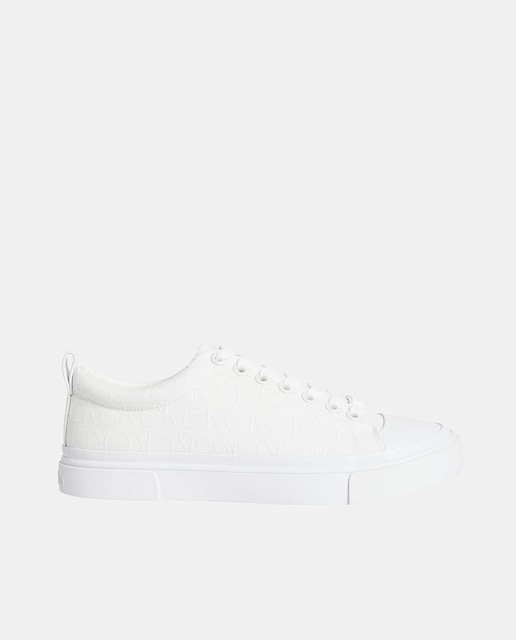 Zapatillas de mujer tipo casco bajas con estampado de monograma