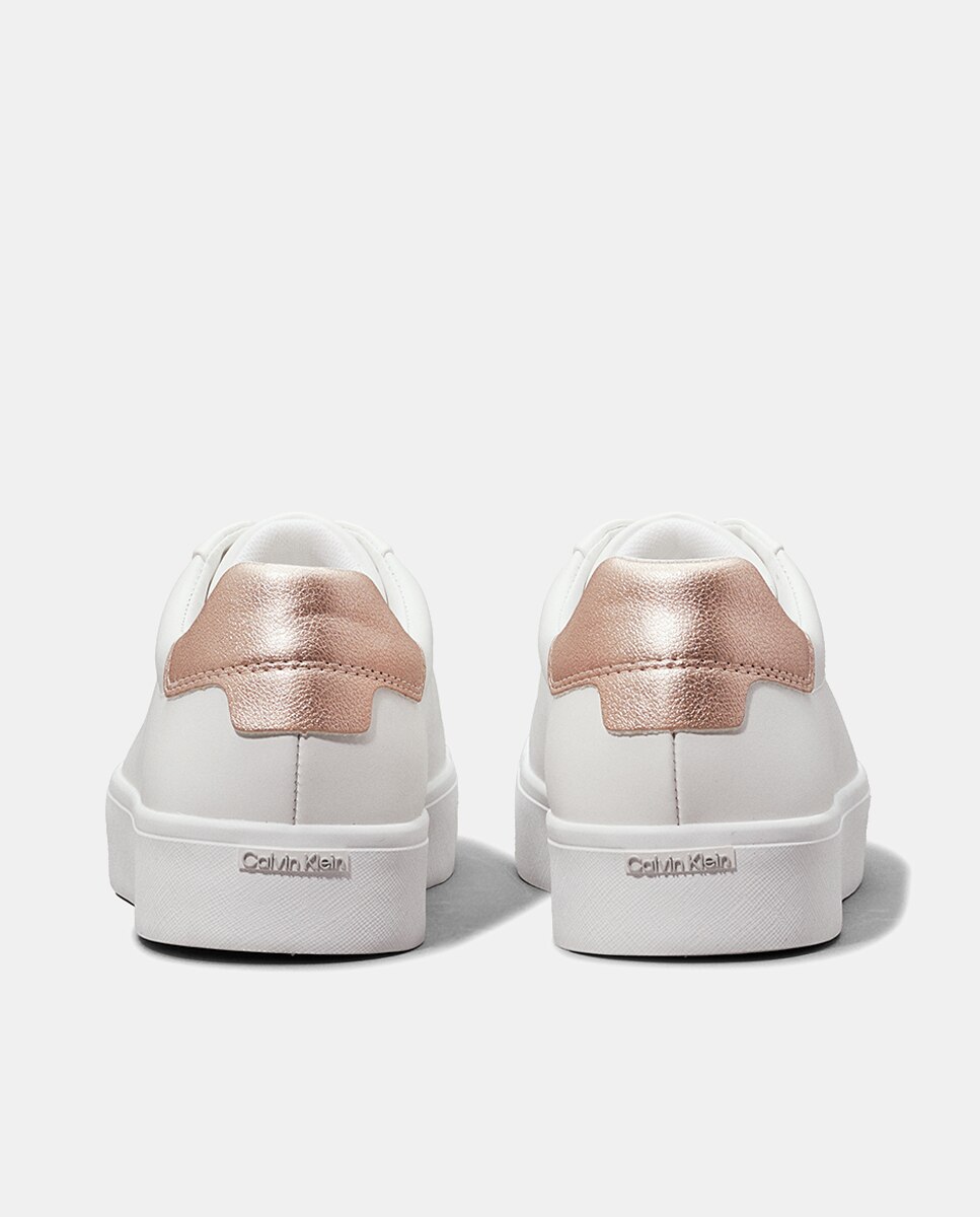 Zapatilla casco Calvin Klein de piel - Blanco Blanco-3