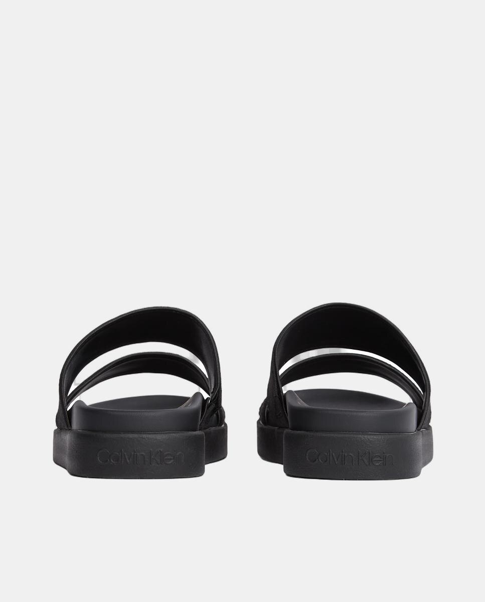 Sandalias de doble tira de mujer - Calvin Klein - Negro Negro-3