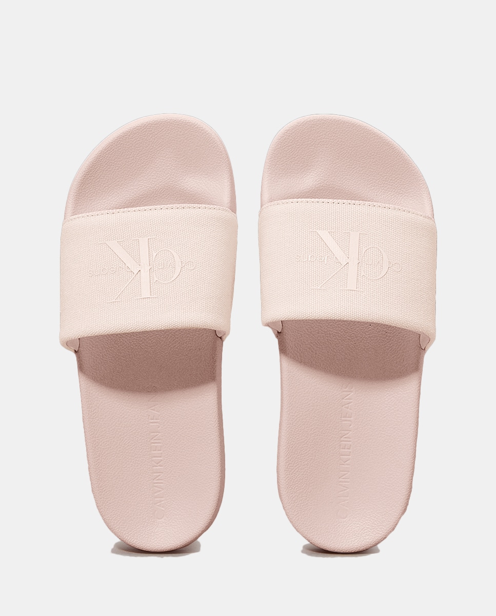 Chinelos de Lona com Monograma Lilás claro-3