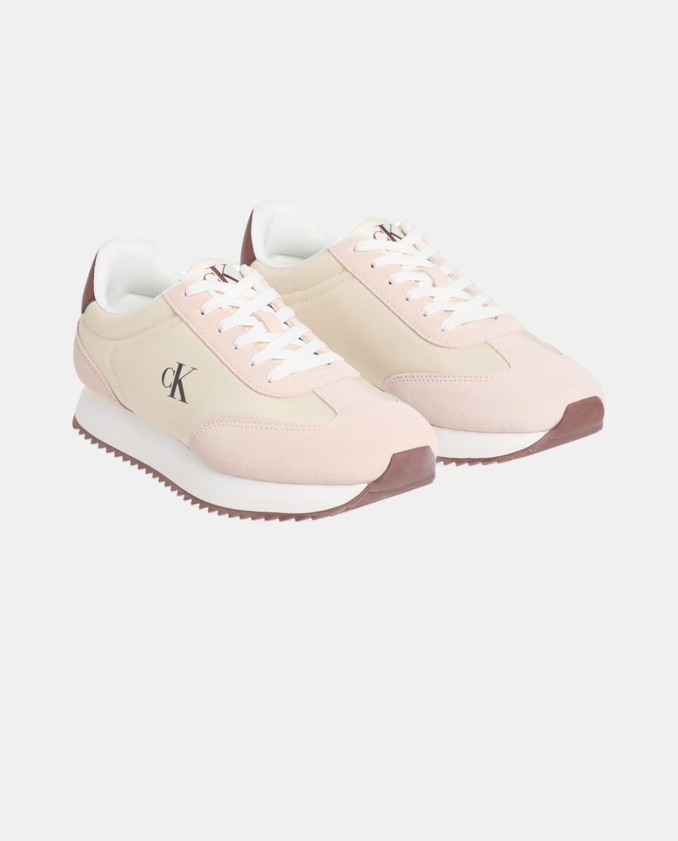 Sapatilhas Casual Tipo Runner Castanho-claro-2