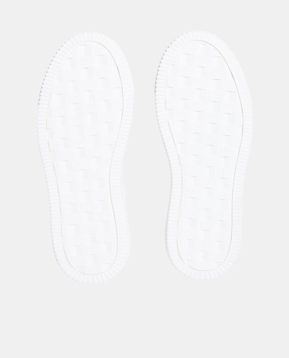 Sapatilhas Tipo Chunky em Pele Branco-3