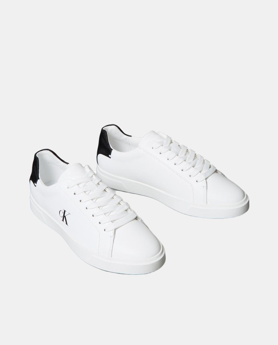 Sapatilhas Baixas Casual em Pele Branco-2