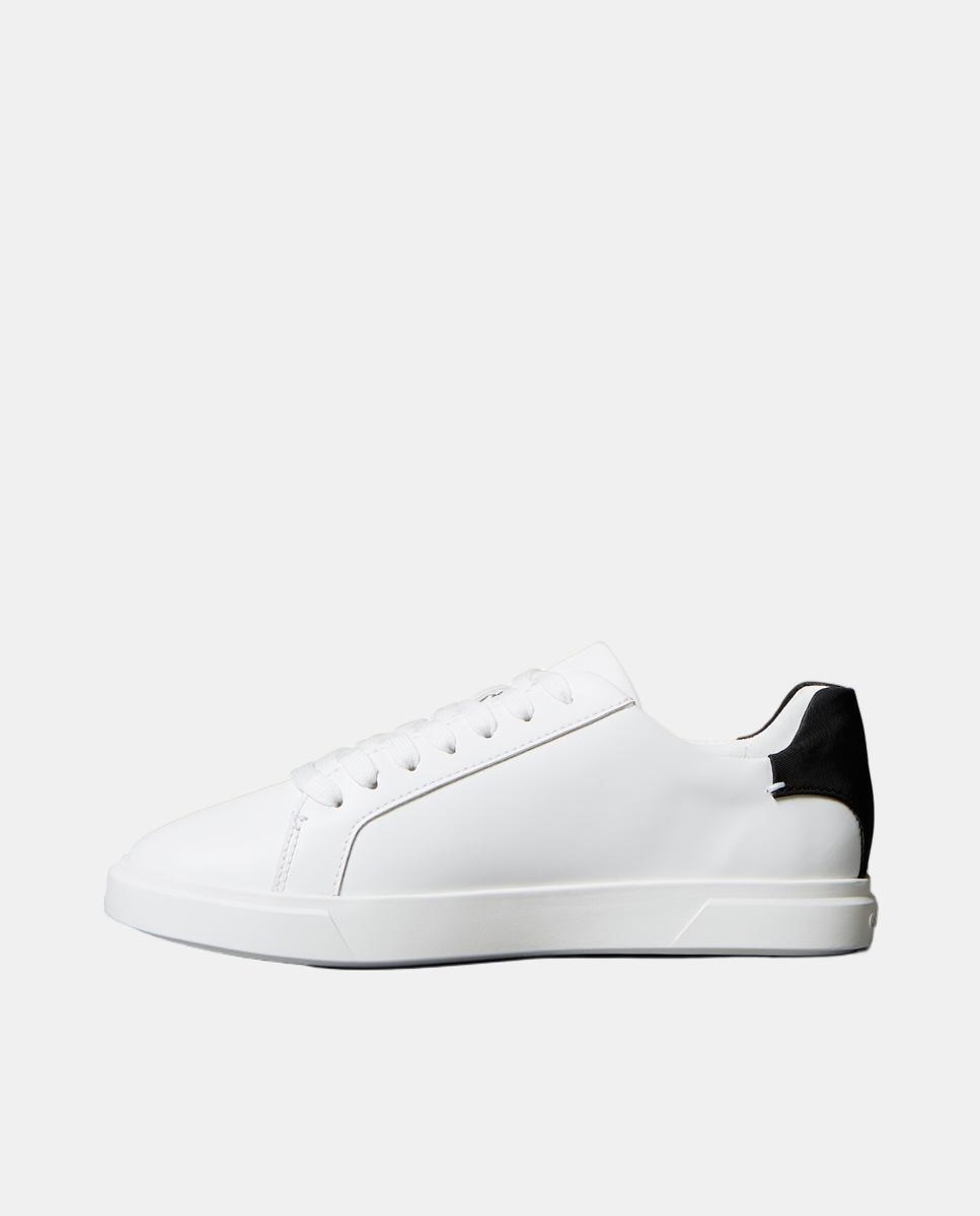 Sapatilhas Baixas Casual em Pele Branco-5