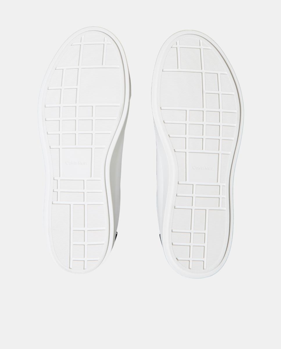 Sapatilhas Baixas Casual em Pele Branco-6