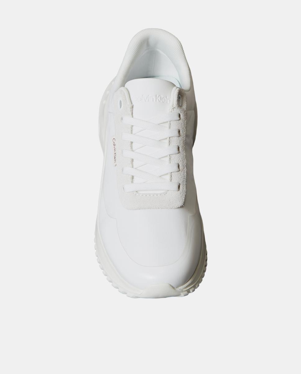 Sapatilhas Runner com Detalhes Metalizados Branco-4