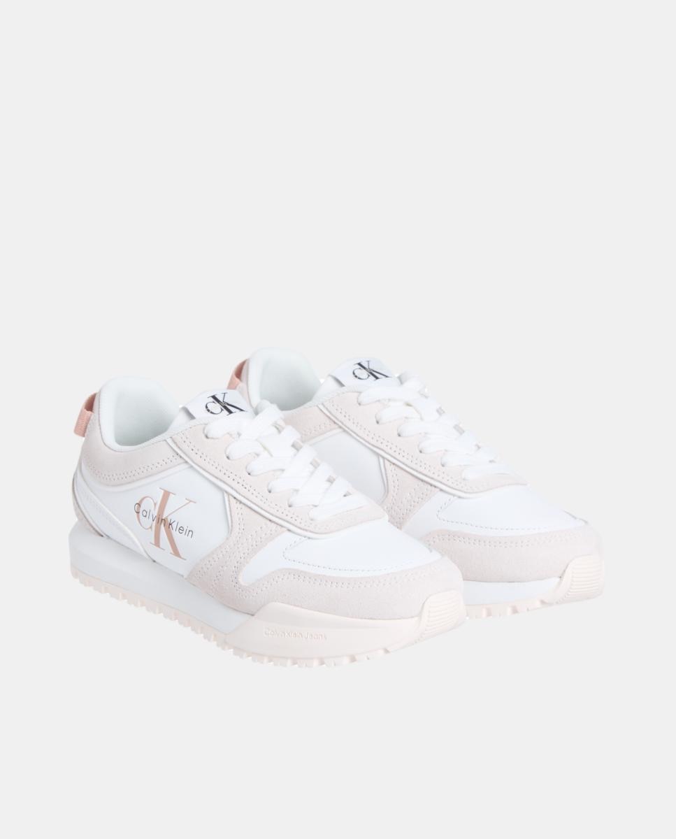 Sapatilhas Runner em Pele Branco-2