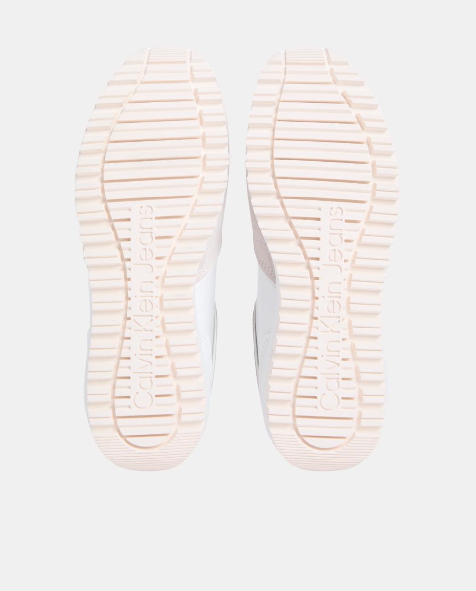Sapatilhas Runner em Pele Branco-5