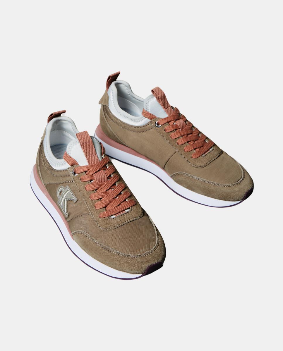 Sapatilhas Retro Básicas de Nylon Taupe-2