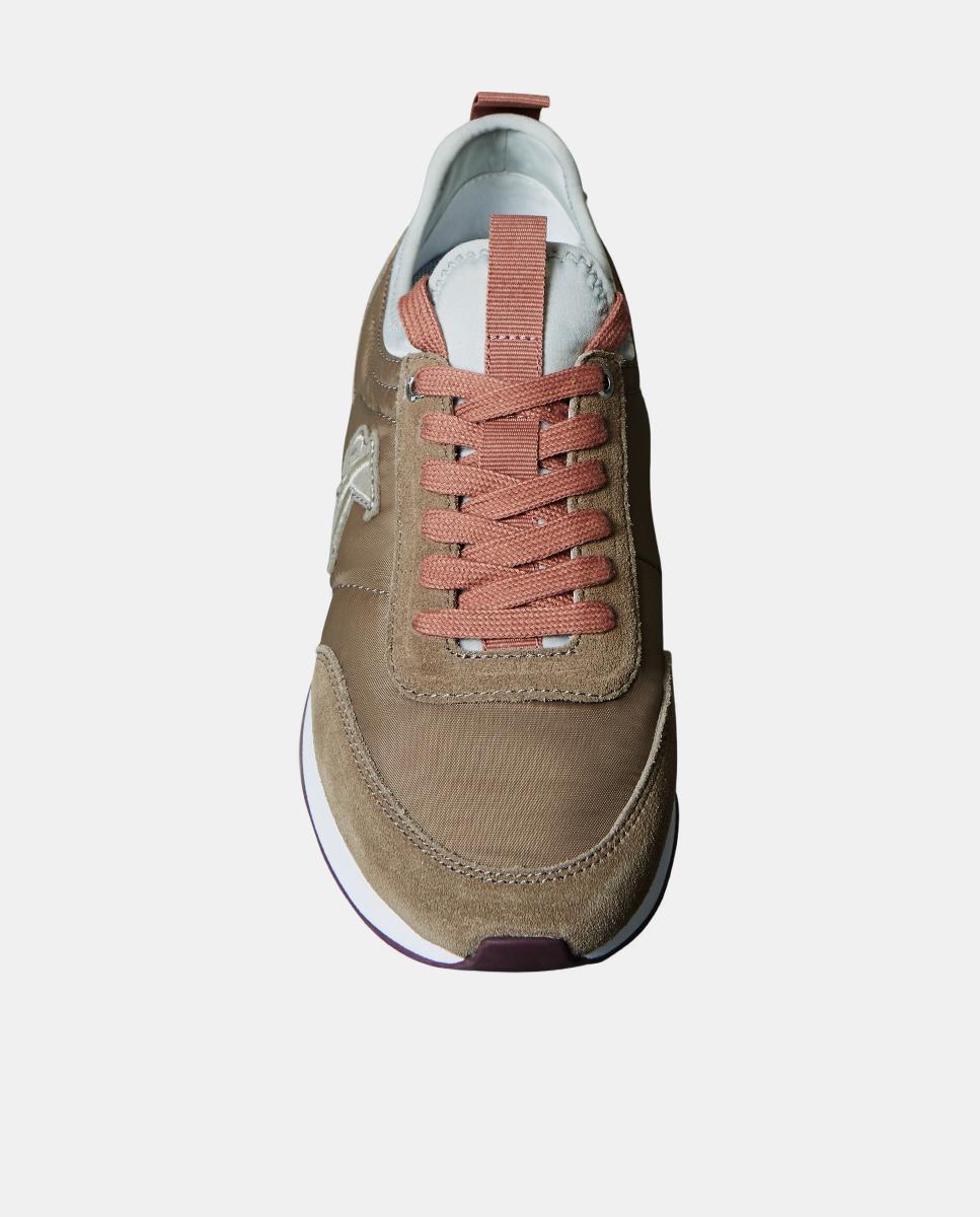 Sapatilhas Retro Básicas de Nylon Taupe-4