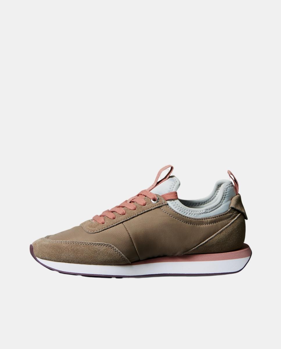 Sapatilhas Retro Básicas de Nylon Taupe-5