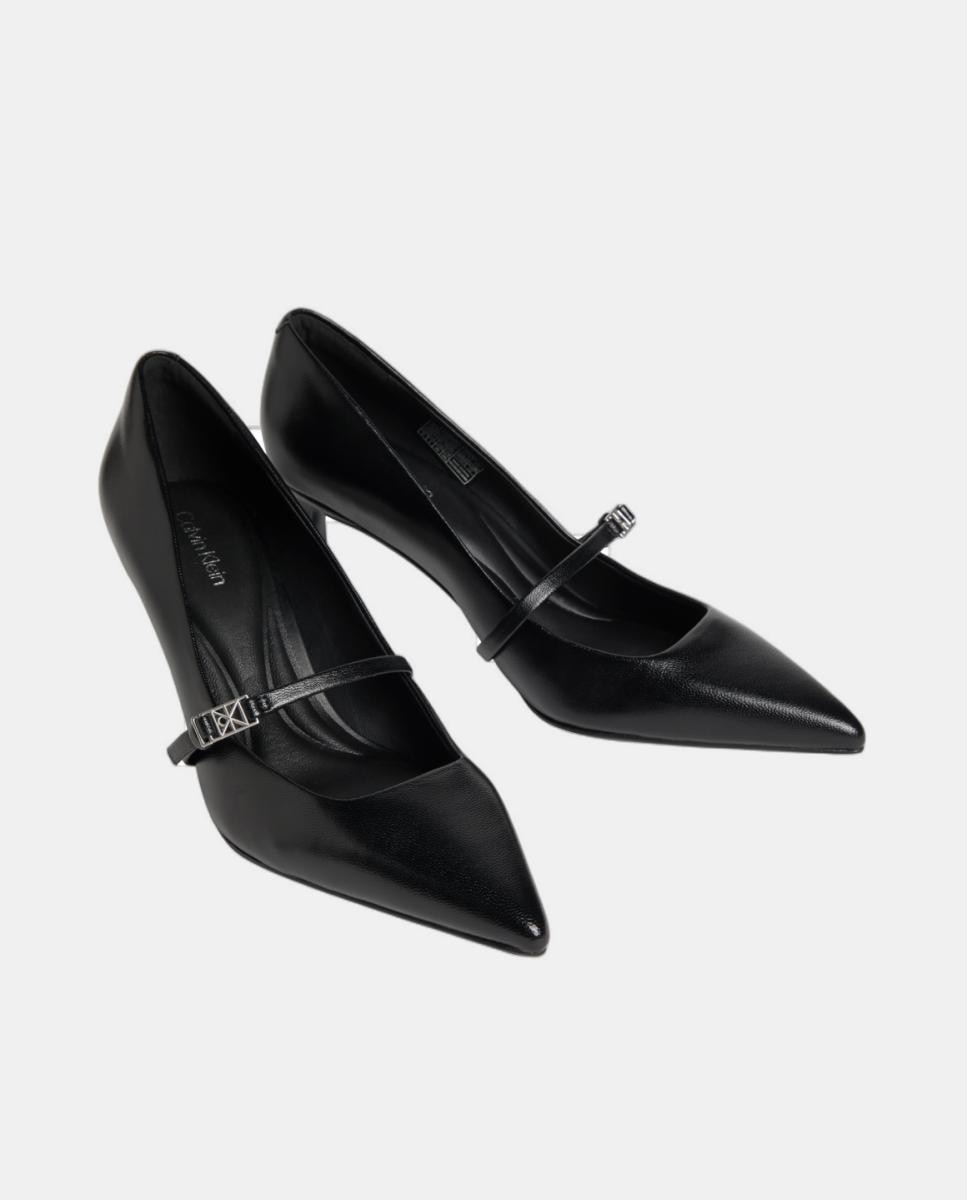 Sapatos de Salto de 7 cm em Pele Preto-2
