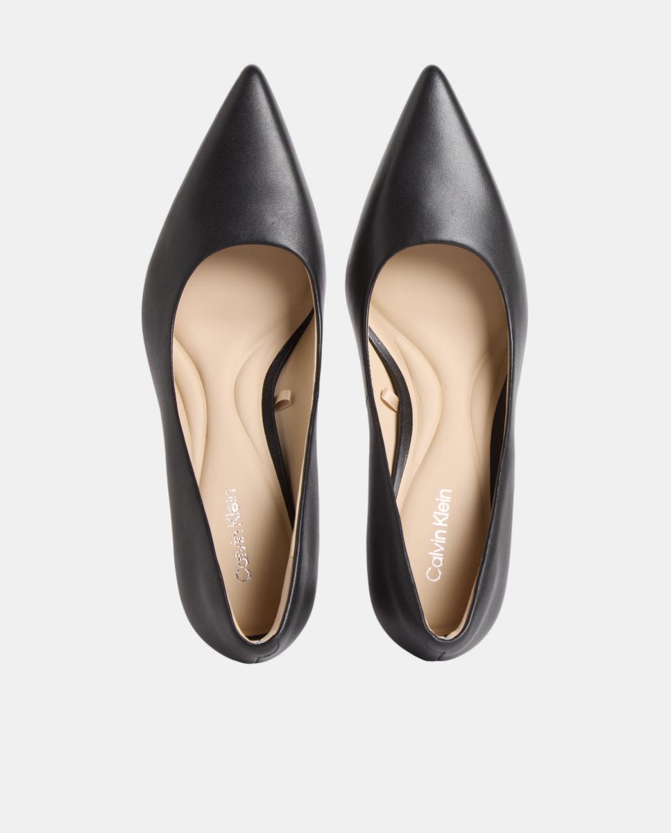 Sapatos de Salto Stiletto em Pele 70 mm Preto-3