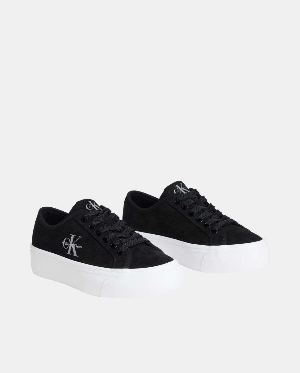 Zapatilla plataforma Calvin Klein de ante - Negro Negro-2